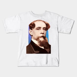 English Writer Charles Dickens illustration Kids T-Shirt